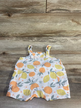 Fruit Print Gauze Shortie Romper White sz 0-3m