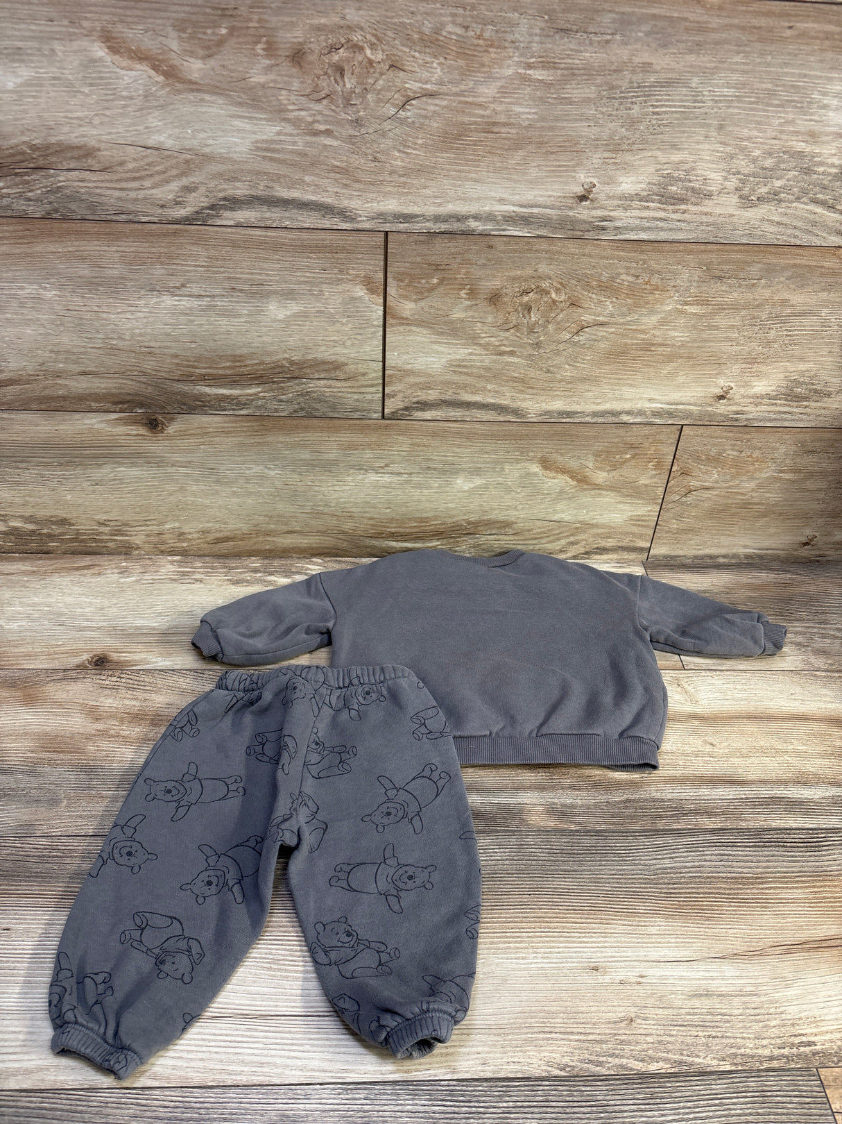 H&M x Disney Winnie The Pooh 2pc Sweatshirt Set Grey sz 9m