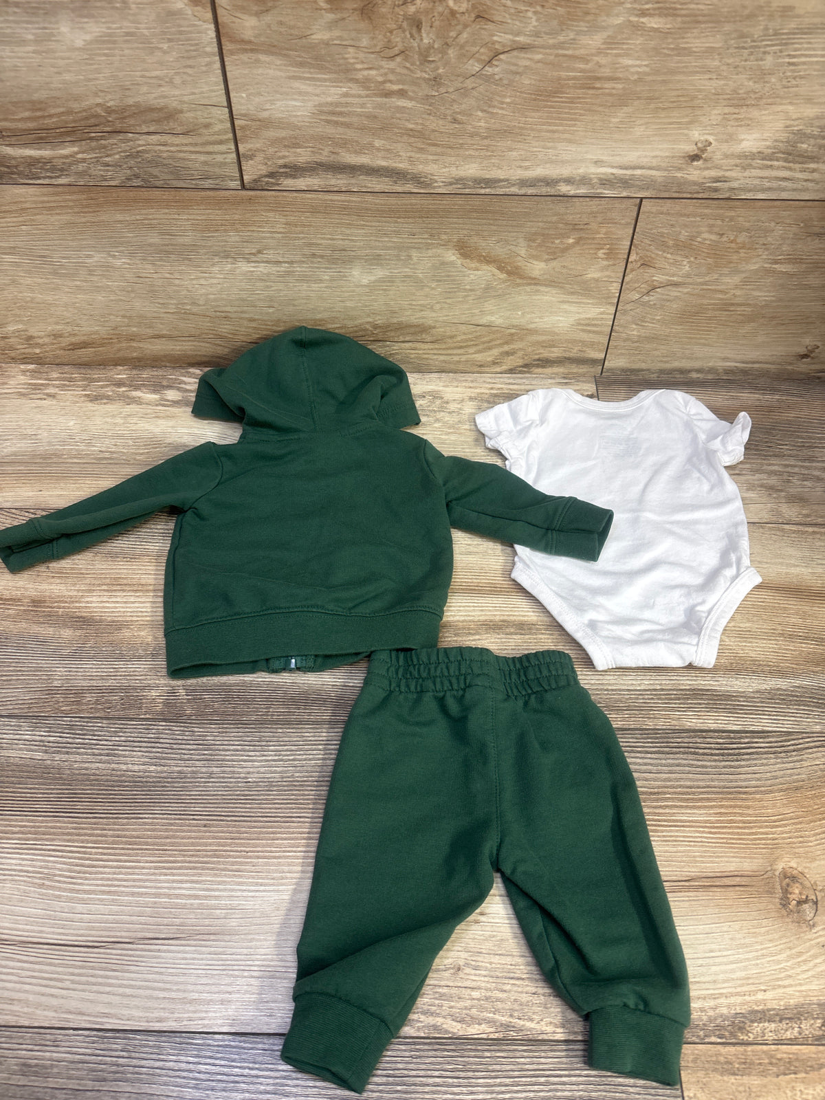 Nike 3pc Zip-Up Jacket, Bodysuit, & Joggers Set Green sz Newborn