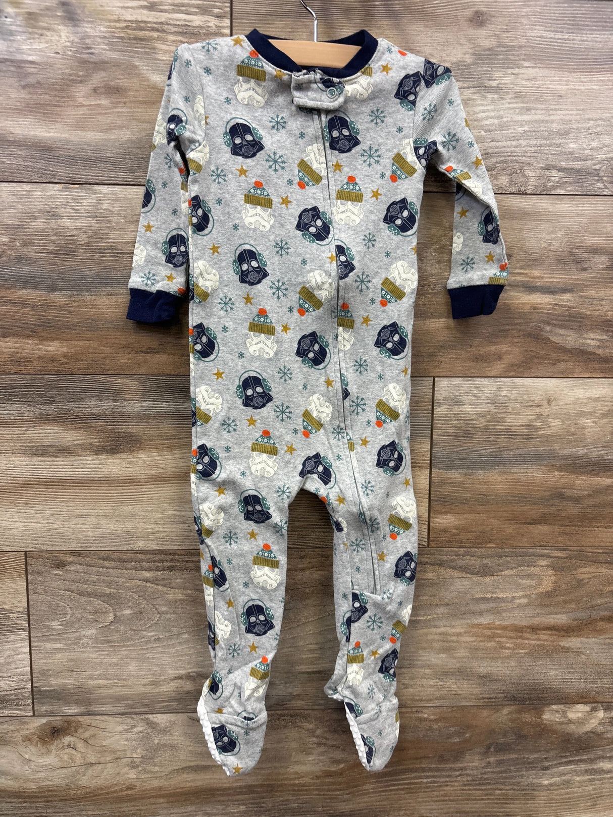 Disney Amazon Essentials Christmas Star Wars Sleeper Grey sz 18m