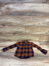 Jumping Beans Button-Up Flannel Orange sz 4T