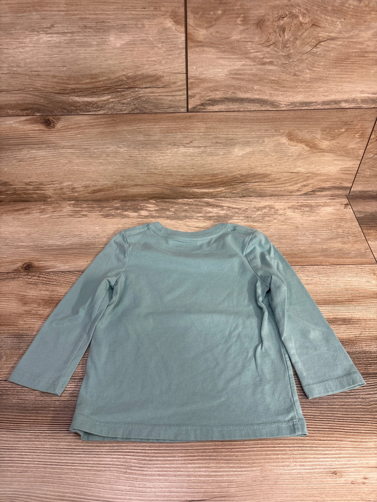 Cat & Jack Long Sleeve Heart Print Shirt Teal sz 2T