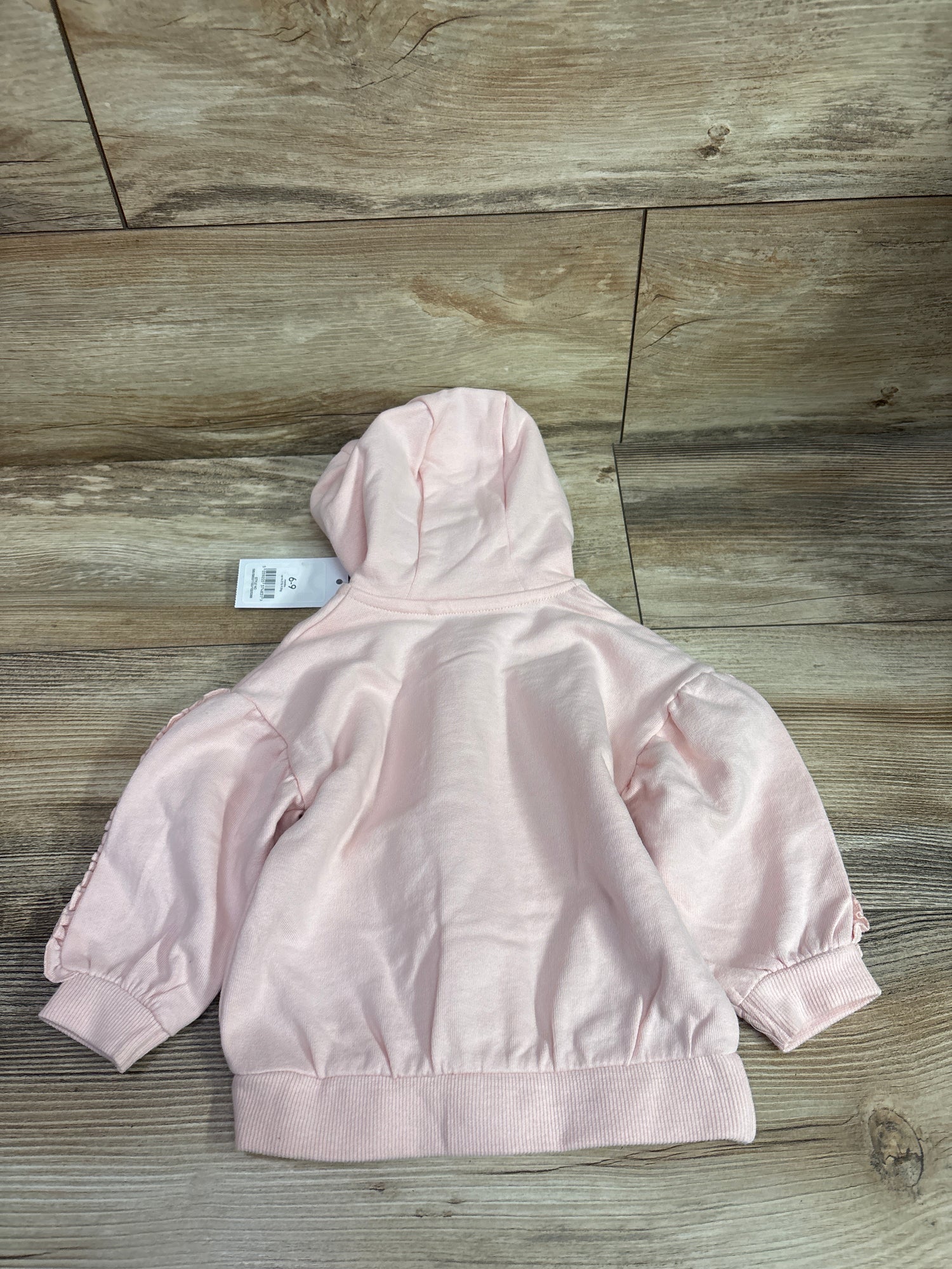 NEW George. Ruffle Sleeve Zip-Up Sweatshirt Pink sz 6-9m