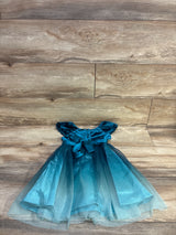 Jona Michelle Velvet Tulle Dress Teal sz 4T