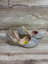 Lucita Rhinestone Ankle-Strap Wedge Heels sz 9c