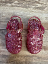 OshKosh Jelly Fisherman Sandals Glittery Pink sz 6c