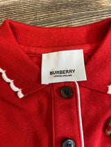 NEW Burberry 2pc Emiko Bear Polo Shirt Dress & Bloomers Red sz 3m