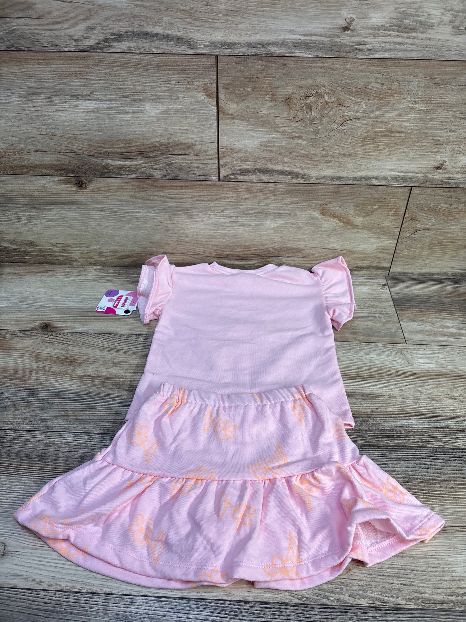 NEW Disney Junior 2pc Minnie Mouse Shirt & Skort Set Pink sz 3T