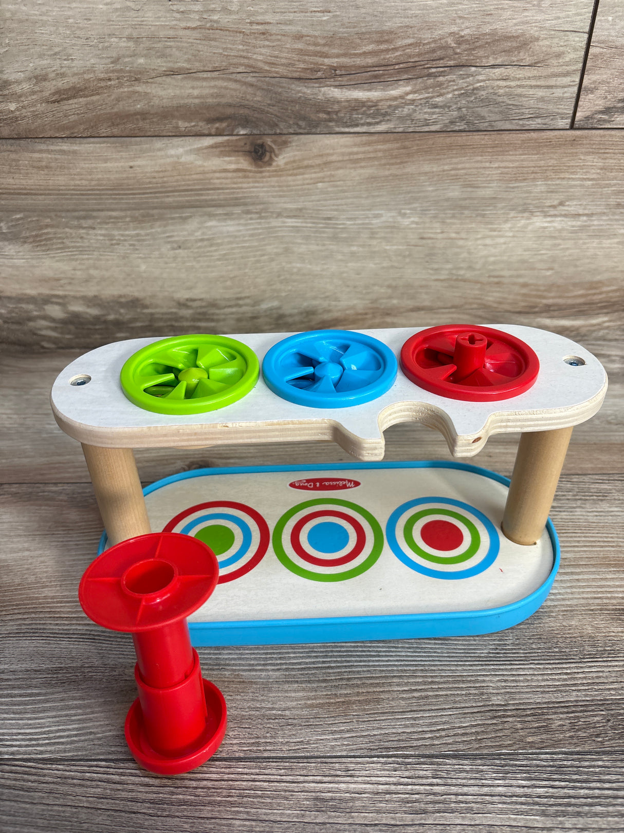 Melissa & Doug Match & Push Spinning Tops
