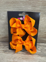 NEW Medium Hair Bows, Orange 2pk
