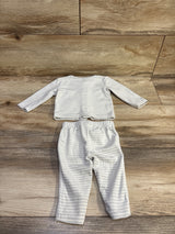 Disney Baby 2pc Mickey Mouse Velour Shirt & Pants Set White sz 0-3m