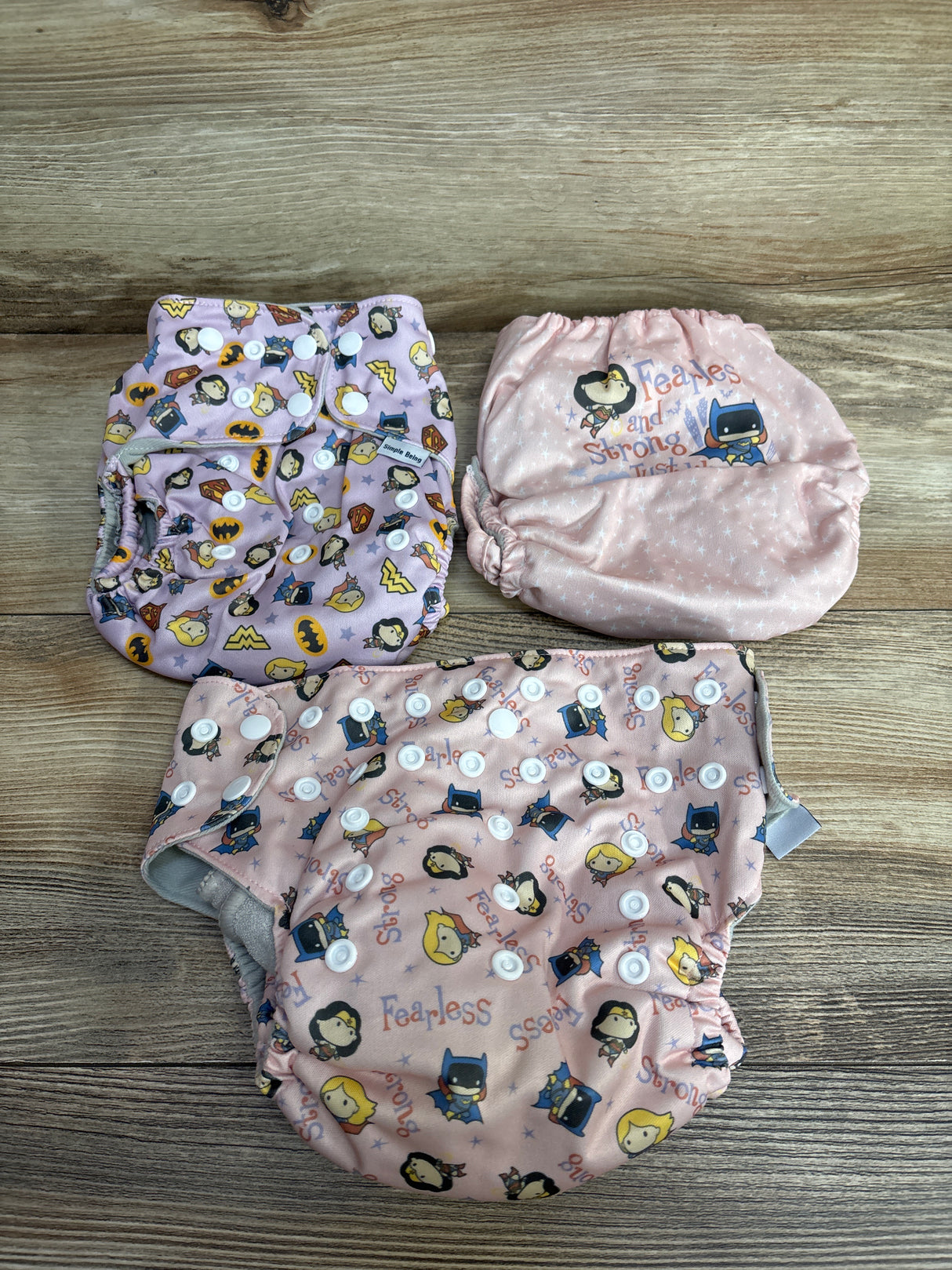 SimpleBeing Justice League Cloth Diapers & Inserts 3pk