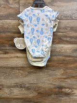 NEW Little Beginnings 3pk Bodysuit Set Pale Yellow sz 3-6m