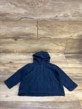Old Navy Gauze Pull Over Hooded Shirt Navy sz 2T