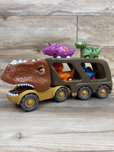 Veslier Dinosaur Carrier Truck with 4 Pull Back Dino Cars