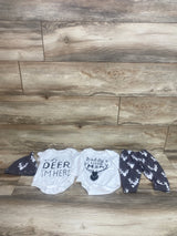 4pc Oh... Deer Bodysuit Set White sz 3-6m