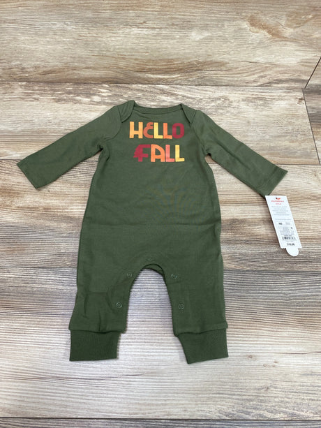 NEW Cat & Jack Hello Fall Coverall Green sz NB - Me n Mommy To Be