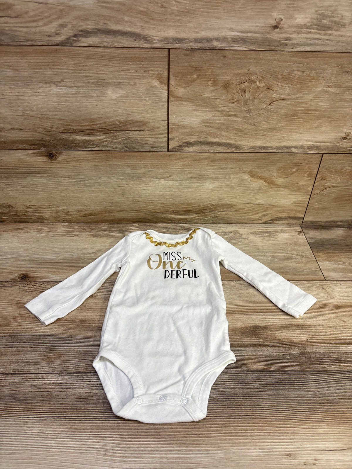 Carter's Miss One Derful Bodysuit White sz 12m