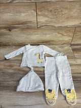 Koala Baby 3pc Kimono Shirt Set White sz 0-3m