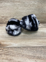 UGG Baby-Girls Fluff Yeah Slide Black/White Sz 0c/1c