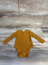 Old Navy Ribbed Henley Bodysuit Orange sz 3-6m