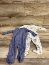Child Of Mine 2pk Sleepers White/Navy sz 6-9m