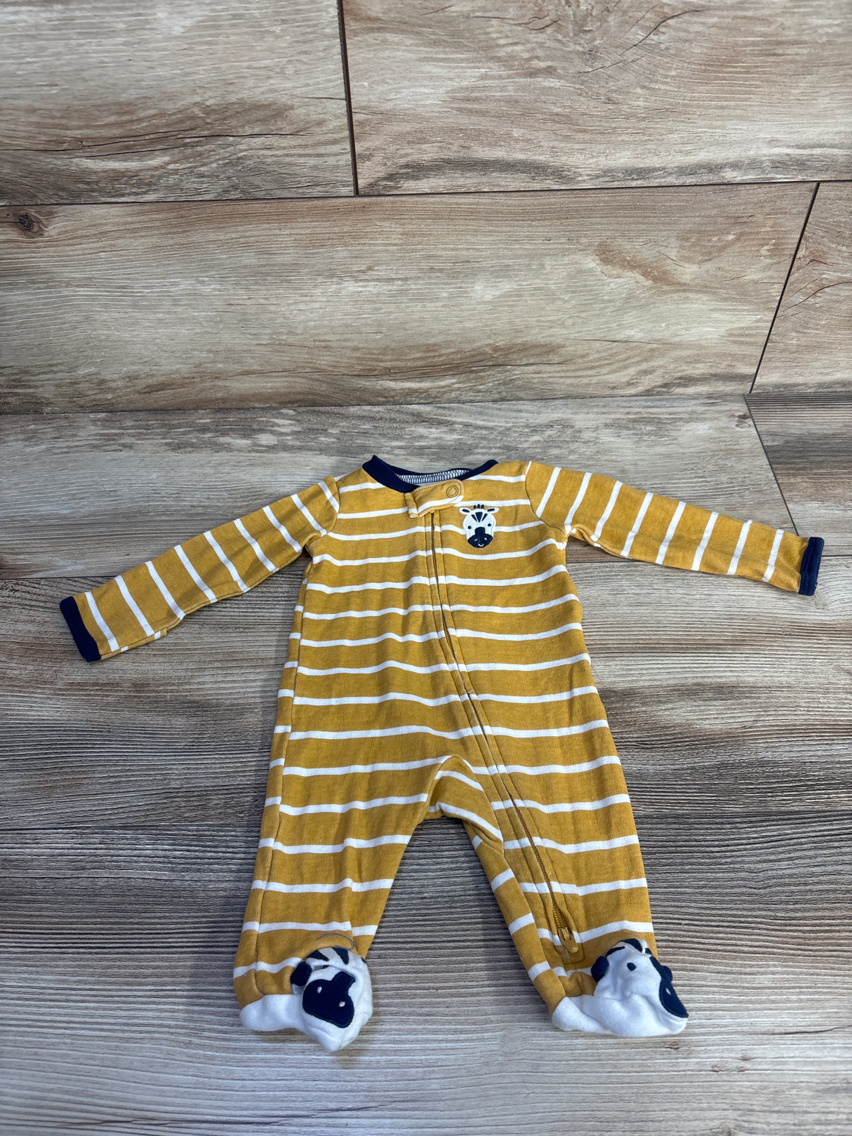 Carter's Striped Sleeper Yellow sz Newborn