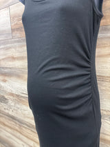 Pinkblush Sleeveless Ribbed Fitted Maternity Dress Black sz Medium