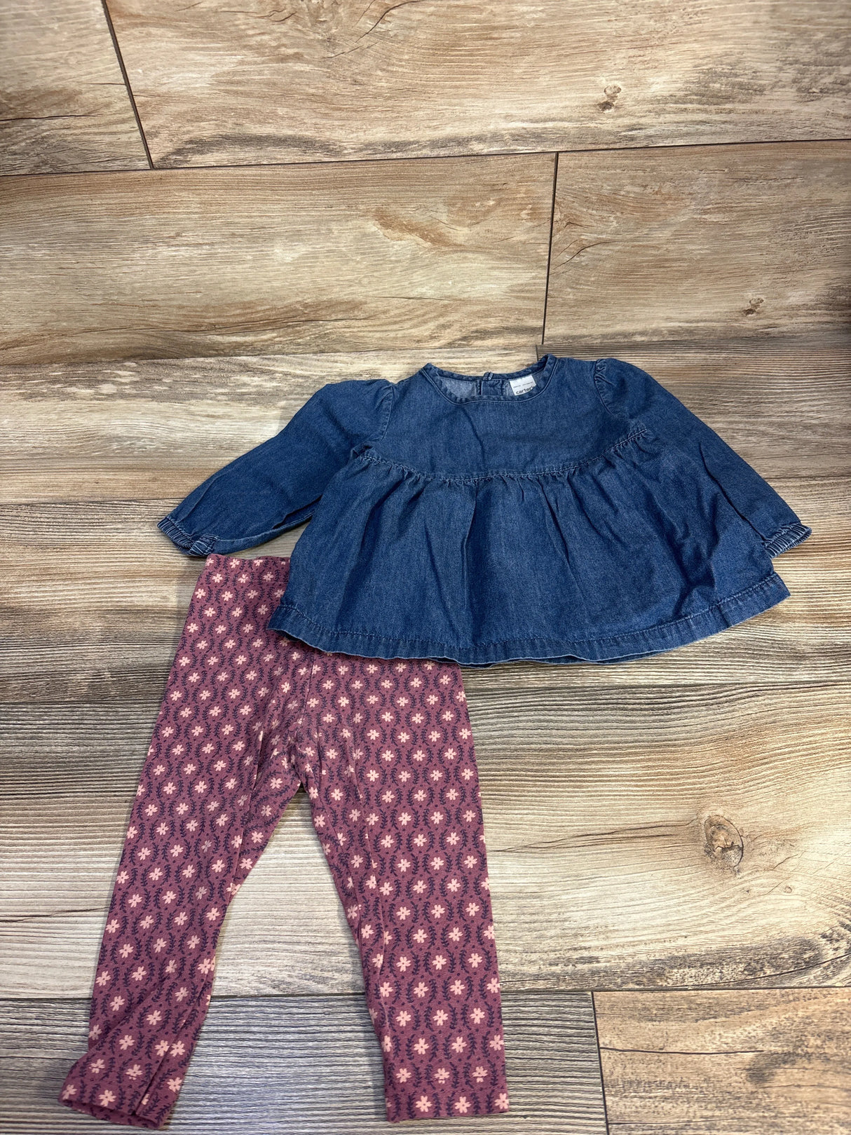 Just One You 2pc Chambray Top & Leggings 12m