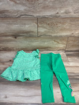 Cat & Jack 2pc Shamrock Peplum Shirt & Bottom sz Set Green sz 3T