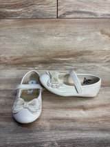 Rachel Shoes Mary Jane Flats w/ Bow, Beige sz 9c