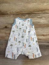 Chick Pea Surf Board Romper White sz 0-3m