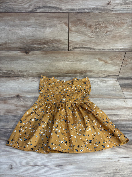 Floral Ruffle Dress Gold sz 18-24m - Me n Mommy To Be