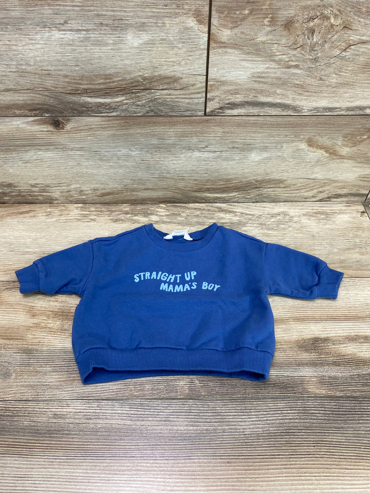 Cotton On Baby Straight Up Mama's Boy Sweatshirt Blue sz 0-3m