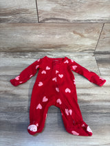 Just One You Heart Print Sleeper Red sz Newborn