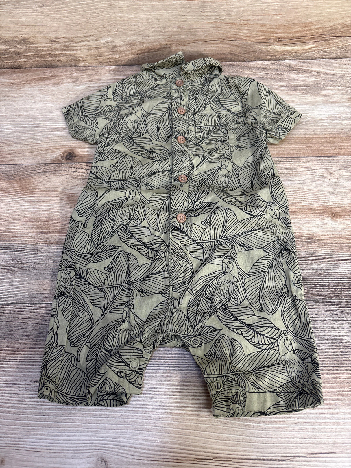 Baby Rebels Polo shortie Romper Green sz 6/9m