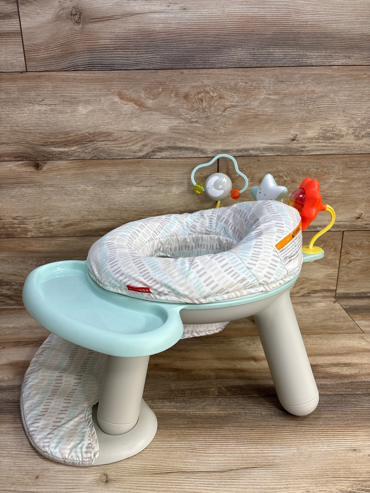 Skip Hop Silver Lining Cloud 2-in-1 Sit-Up Chair & Activity Seat, White/Blue