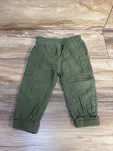 Old Navy Gauze Pull On Pants Green sz 12-18m
