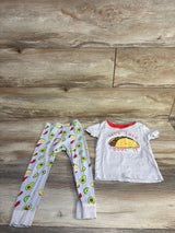 Old Navy 2pc Let's Taco 'bout It Pajama Set Grey sz 3T