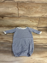 Touched By Nature Striped Sleeper Gown Navy sz 0-6m