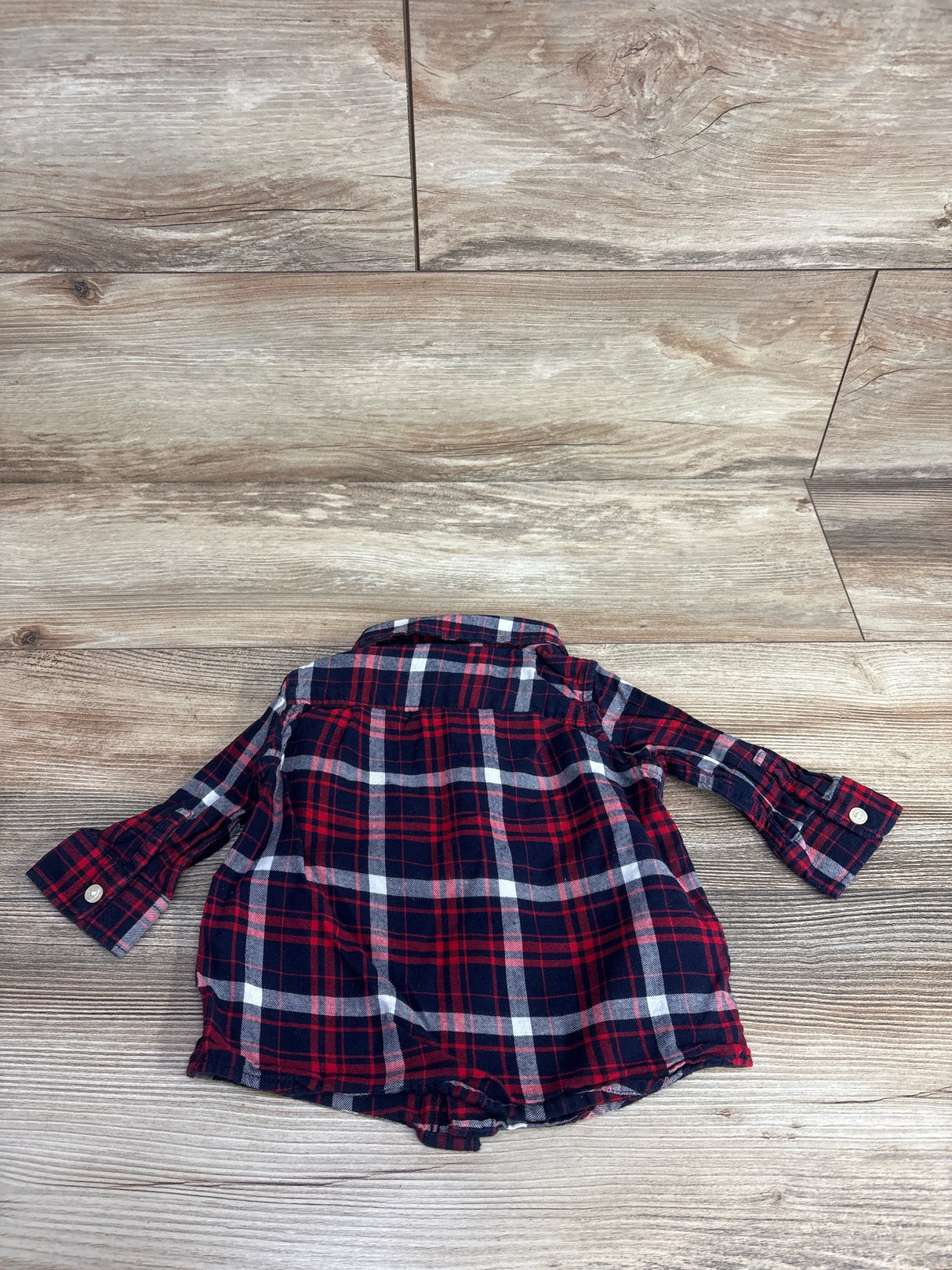 Baby Gap Plaid Button Up Shirt Red sz 6-12m