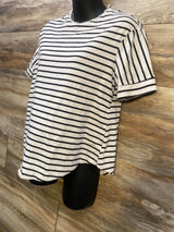 Shein Striped Shirt White sz Small