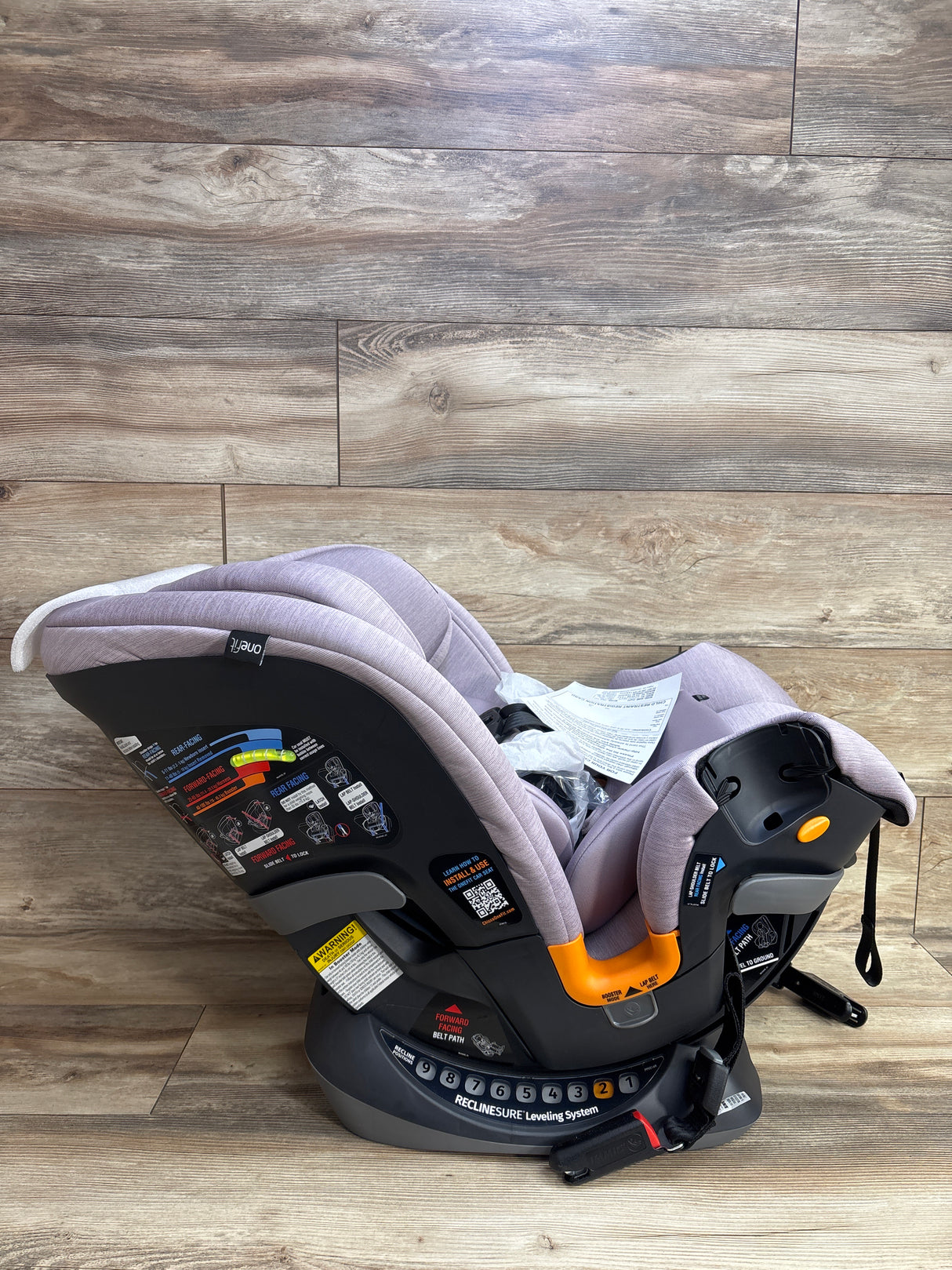 NEW Chicco OneFit LX ClearTex All-in-One Car Seat in Lilac 5-100lbs