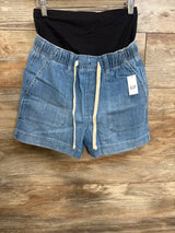 NEW Gap Maternity Full Panel Easy Denim Shorts Blue sz Small