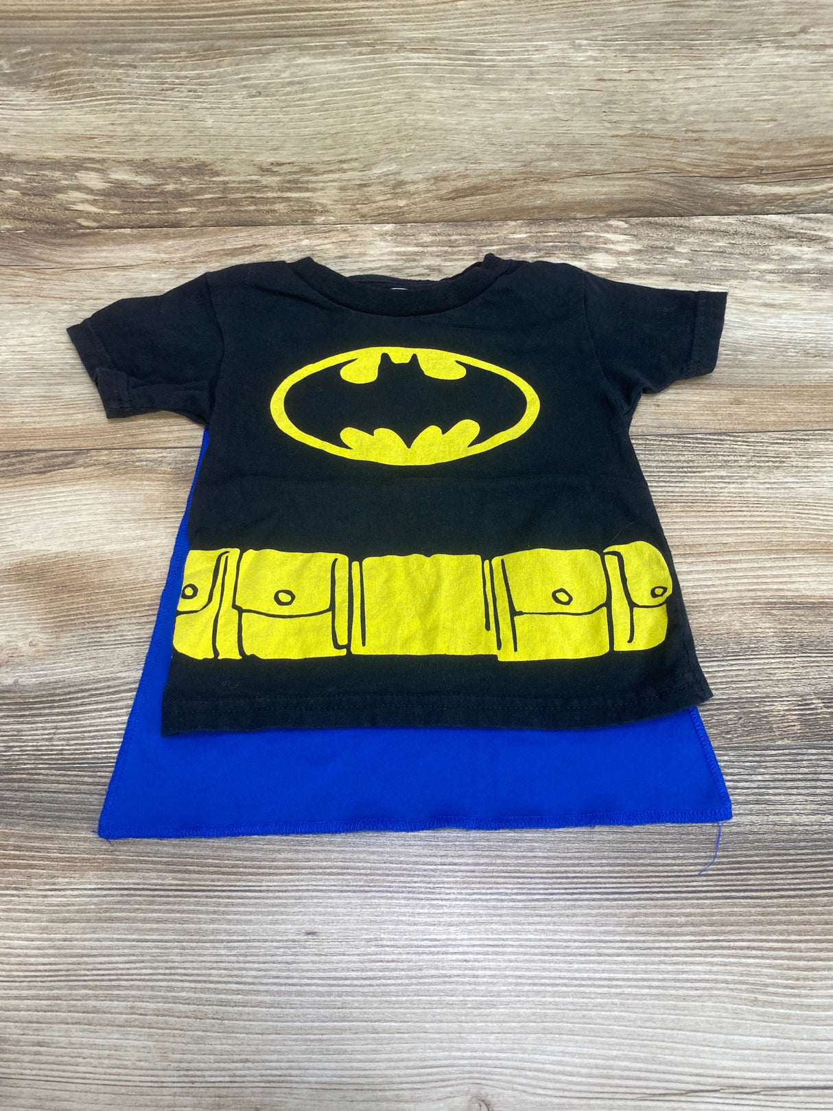 Batman Logo Shirt w/Cape Black sz 2T