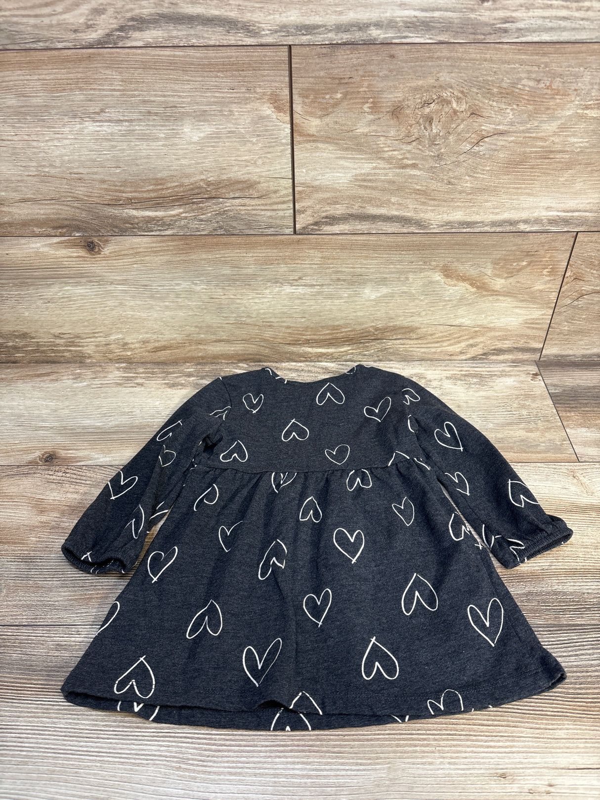 Old Navy Heart Print Dress Grey sz 18-24m