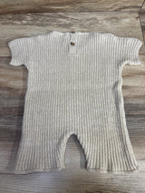Oat Co Ribbed Knit Tee Playsuit in Oatmeal sz 12-24m