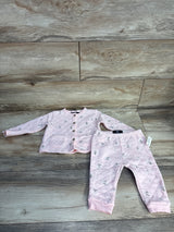 NEW 7 For All Mankind Textures 2pc Set Pink sz 12m
