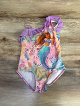 Disney The Little Mermaid 1pc Ruffle Swimsuit Purple sz 2T