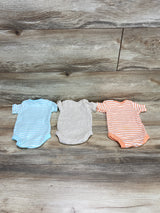 Member's Mark 3pk Bodysuits Oatmeal sz Newborn